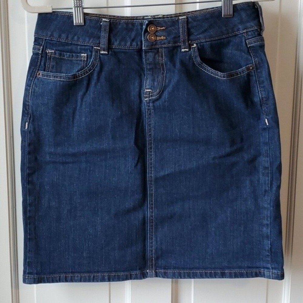 OLD NAVY STRAIGHT DENIM SKIRT SIZE 6 CLASSIC COTTON JEAN SKIRT